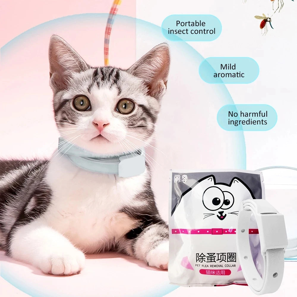 "Adjustable Anti-Flea and Tick Collar for Cats and Small Dogs – 8-Month Protection"