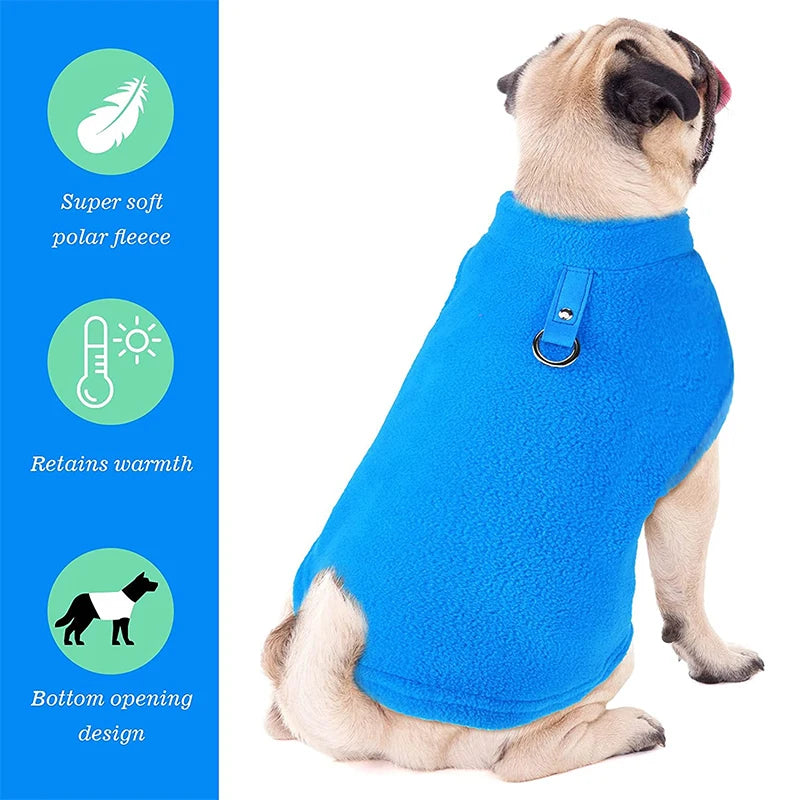 "Cozy Fleece Pullover for Dogs – Warm Winter Pajamas and Jumpsuit"