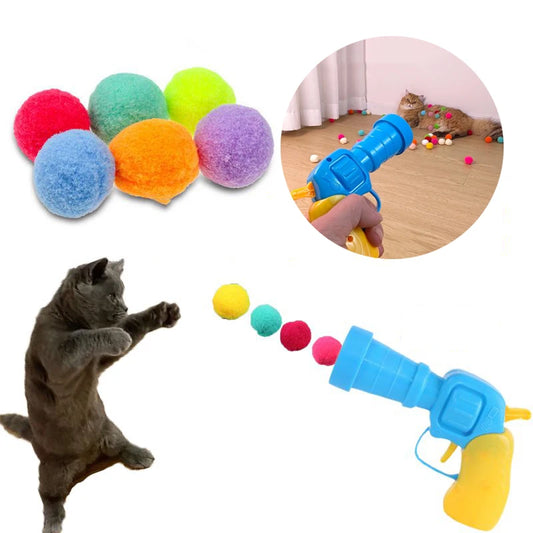 "Interactive Plush Ball Toys – Mini Pompoms for Kittens and Puppies"