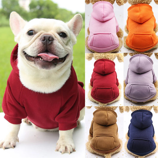 "Warm Hooded Sweatshirt for Dogs – Cozy Winter Coat for Small and Medium Breeds"