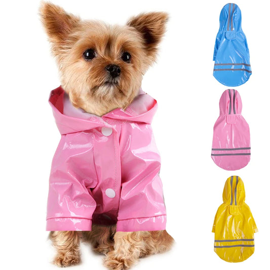 "Waterproof Summer Raincoat for Dogs and Cats – Outdoor Hooded Jacket S-XL"