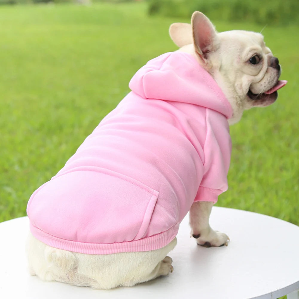 "Warm Hooded Sweatshirt for Dogs – Cozy Winter Coat for Small and Medium Breeds"