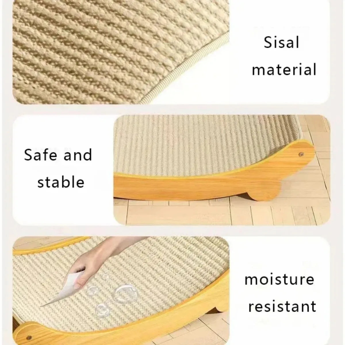 "Wooden Cat Scratching Pads: Multi-Function Detachable Bed and Wear-Resistant Scratch Board for Kittens!"