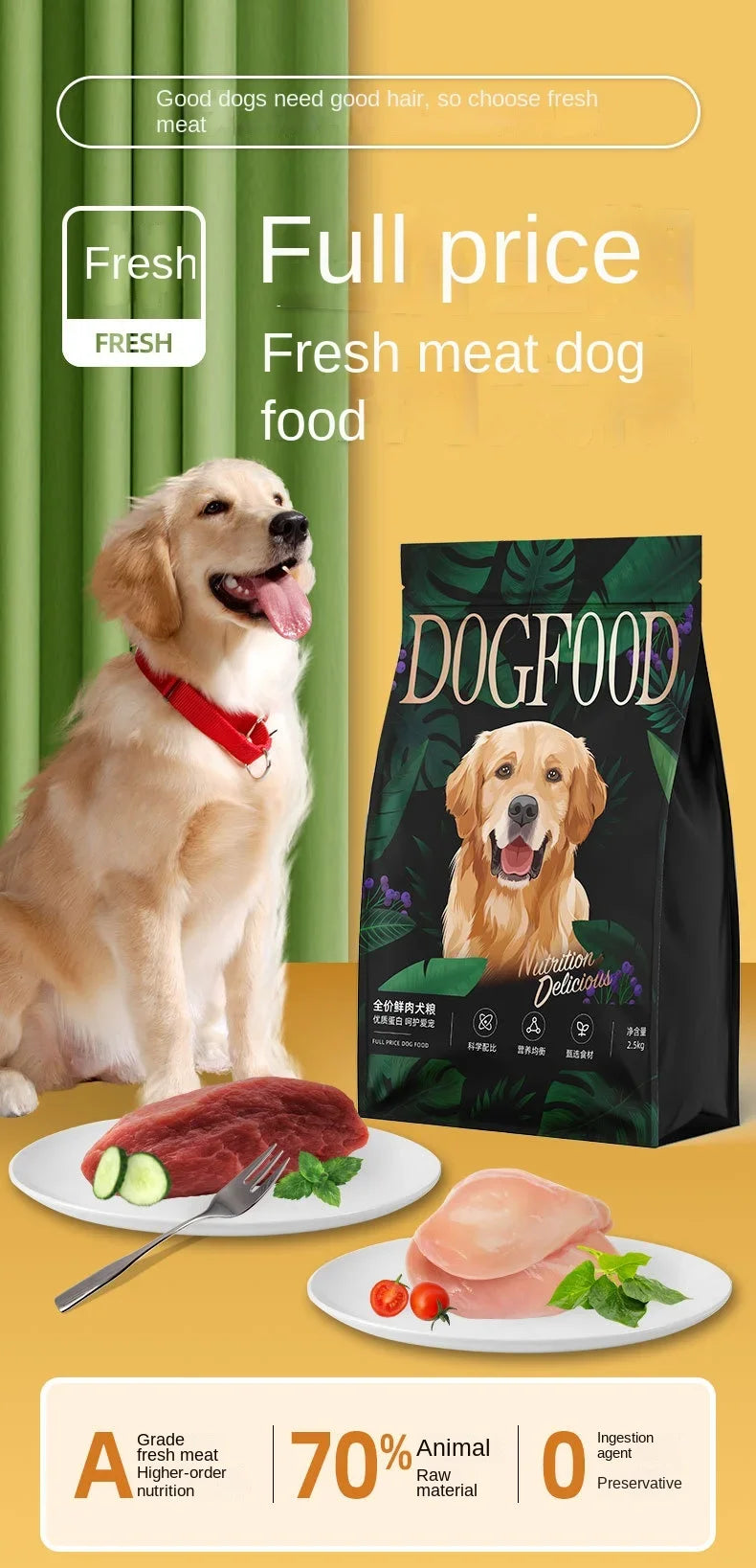 "2024 Dog & Puppy Food: Freeze-Dried Chicken Wraps, High Protein, Low Salt & Calcium-Rich!"