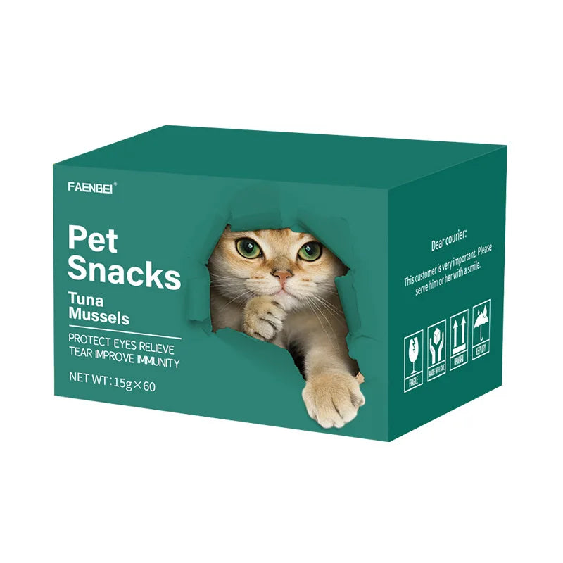 "Delicious Cat Snacks: Wet Food with Chicken, Tuna, and Cod - Perfect for Training and Weight Gain!"